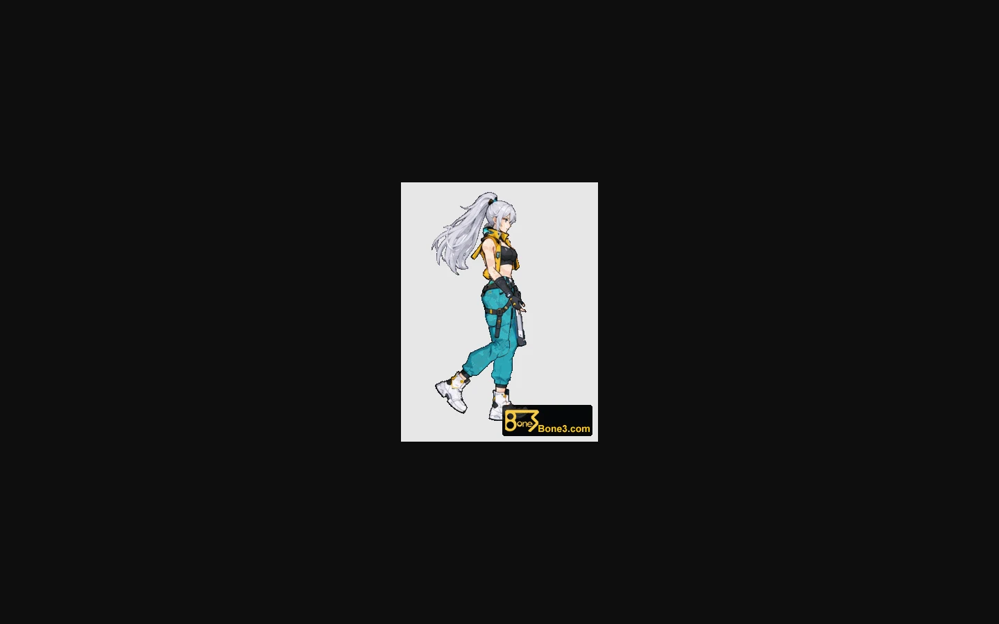 浏览器打开本次实际导出的 GIF，显示角色和免费版水印。